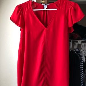 H&M Ruffled Short Sleeved Blouse